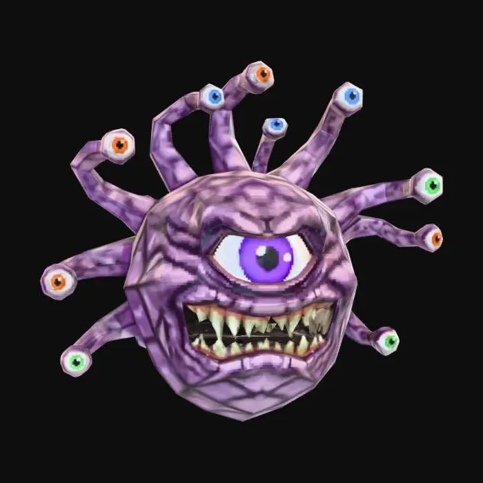 3D model for a beholder (rpg character), PS2 graphics