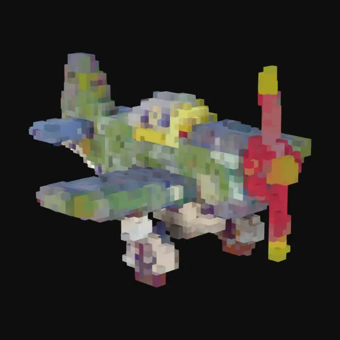 3D model for P-51 fighter plane. WW2 Era