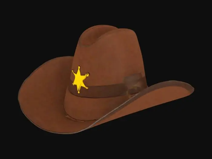 3D model for Stylized Sheriff Hat Illustration