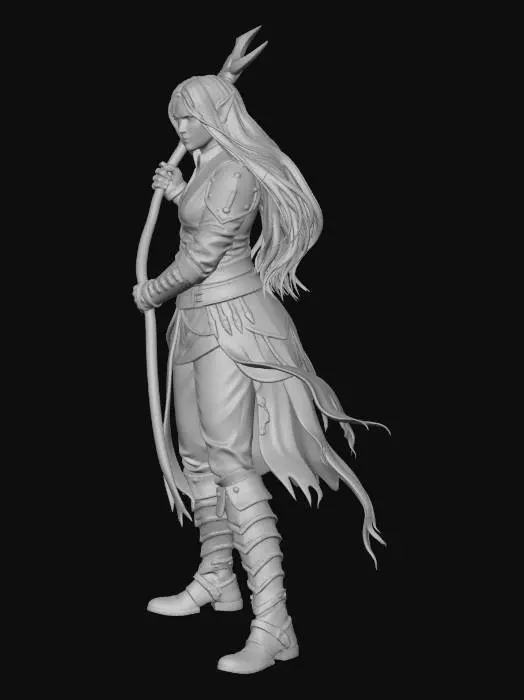 3D model for Fierce Elven Warrior