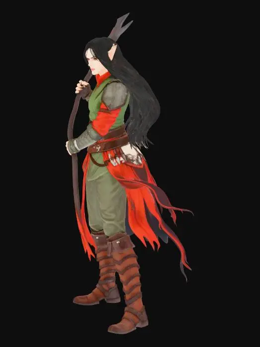 3D model for Fierce Elven Warrior