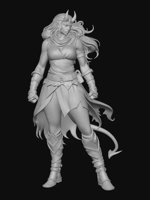 3D model for Warrior Tiefling