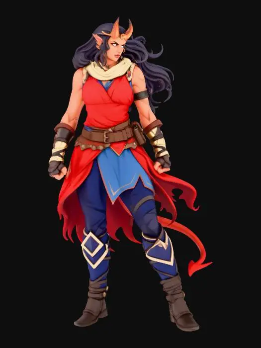 3D model for Warrior Tiefling