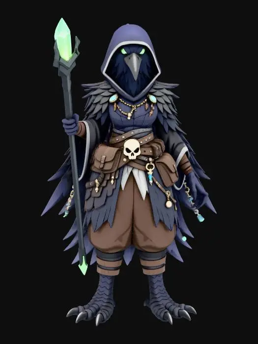 3D model for Raven Mage