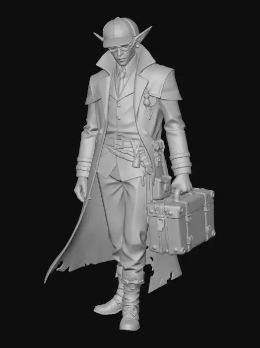 3D model for Elven Detective