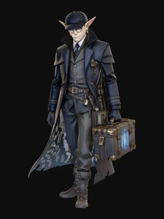 3D model for Elven Detective