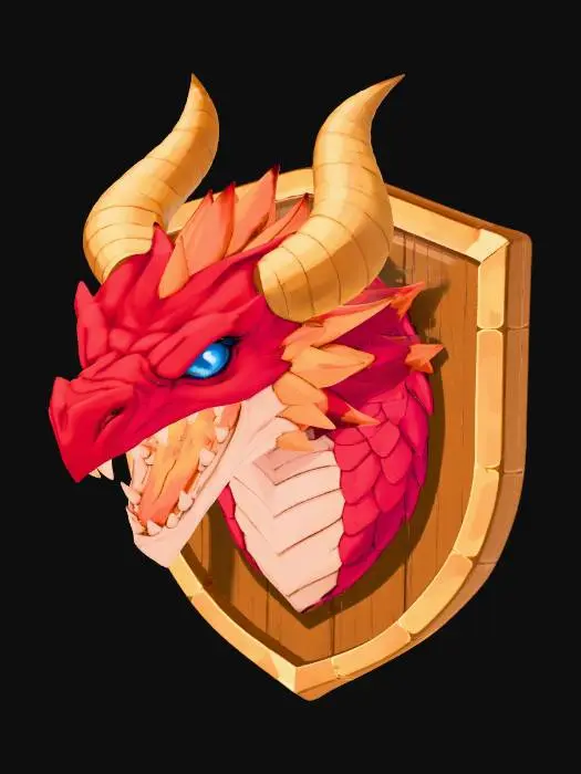 3D model for Fiery Guardian