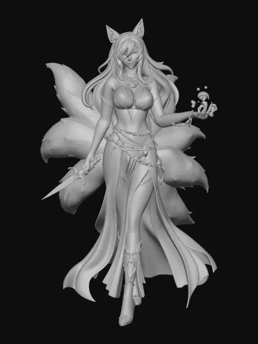 3D model for Enigmatic Vixen Sorceress