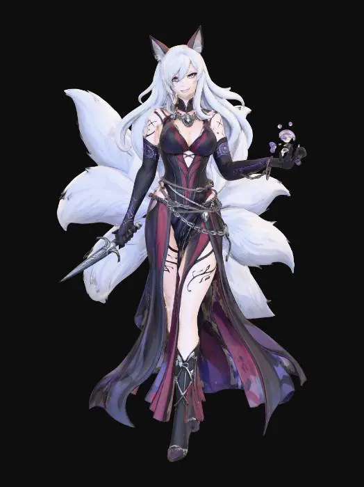 3D model for Enigmatic Vixen Sorceress