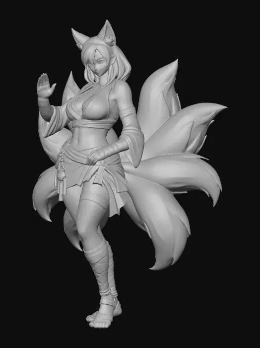 3D model for Kitsune Warrior