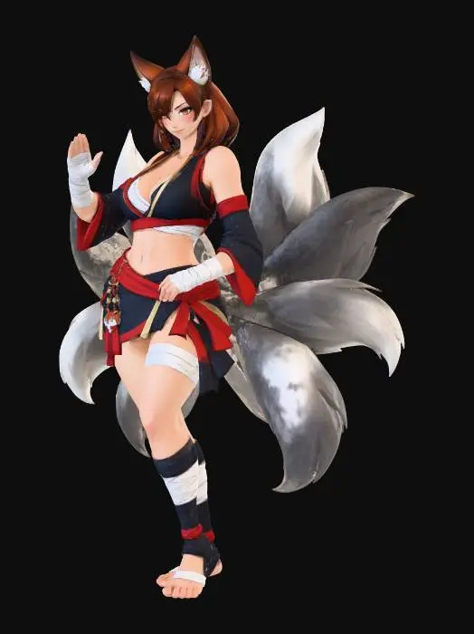 3D model for Kitsune Warrior