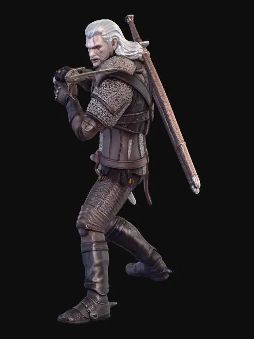 3D model for Geralt of Rivia in Battle Stance
