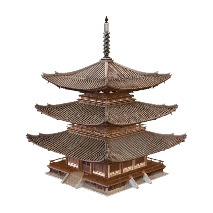 JAPANESE TEMPLE - Shrine 3D model, vytvořený pomocí AI