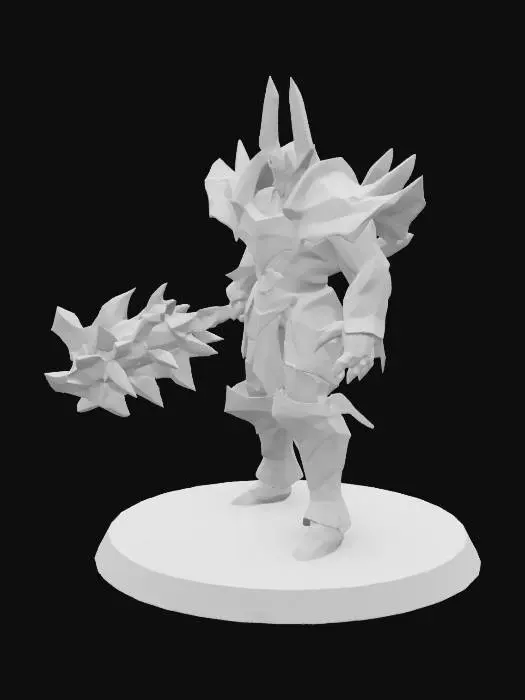 3D model for Dark Armored Warrior