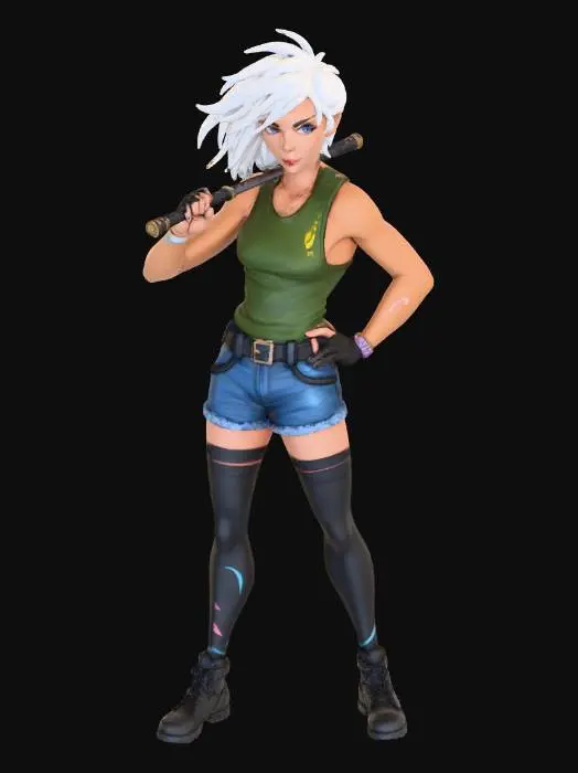 3D model for Masked Fashionista from cyber blade runner