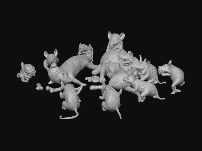 3D model for Feast of the Feral Rodents