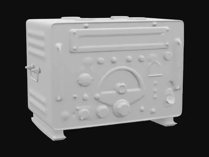 3D model for Vintage Radio Device