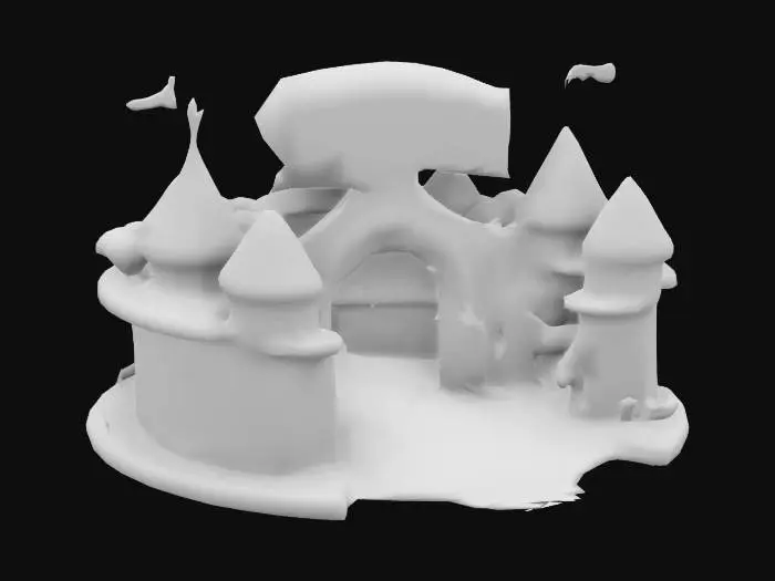 3D model for highly detailed, cartoon style amusement attraction