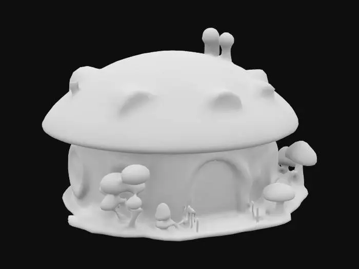 3D model for whimsical hobbit-style amusement attraction