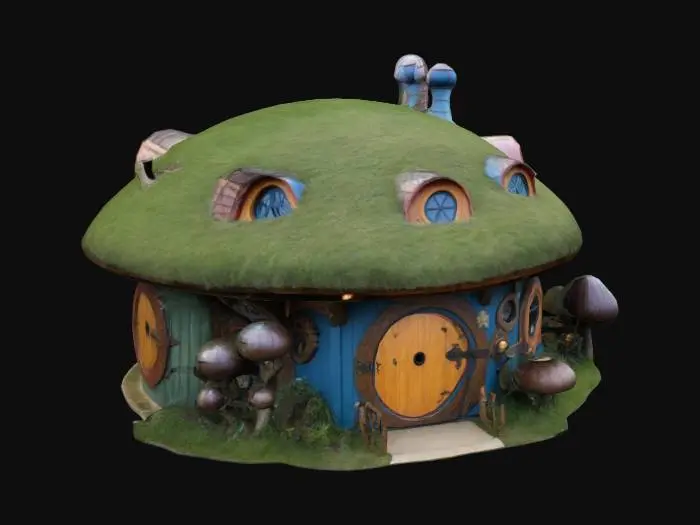 3D model for whimsical hobbit-style amusement attraction
