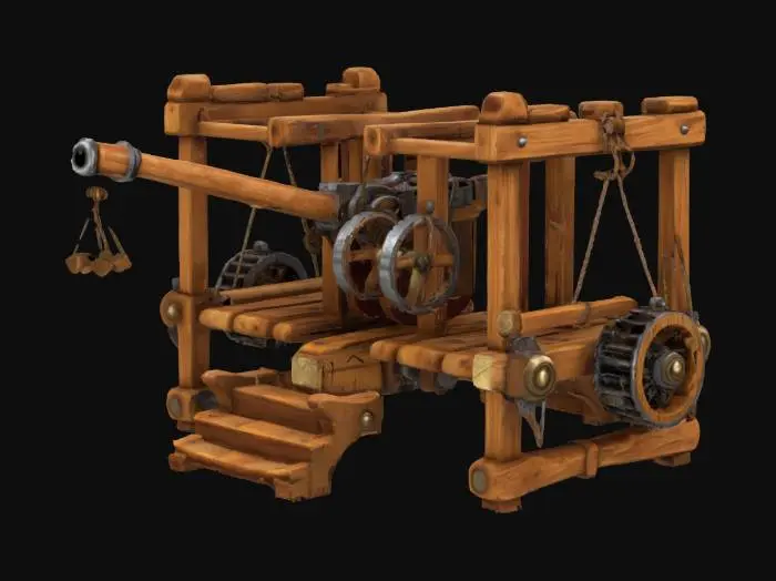 3D model for Wooden Siege Engine