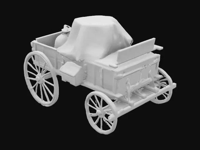 3D model for Covered Wooden Cart