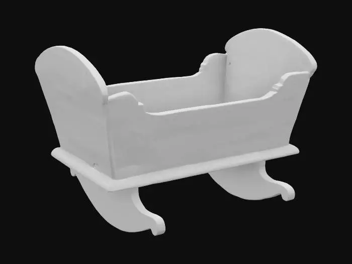 3D model for Painted Wooden Cradle