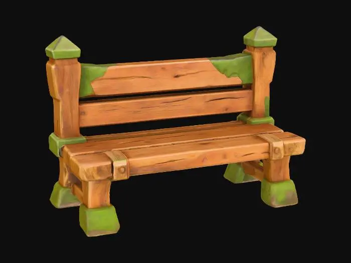 3D model for Woodland Bench