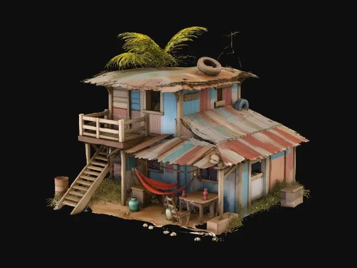 3D model for Tropical Hideaway