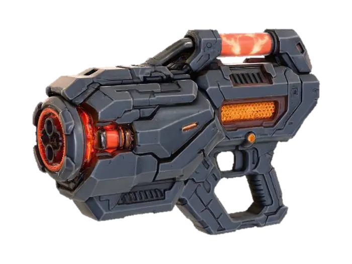 Plasma Blaster - Guns 3D model, vytvořený pomocí AI