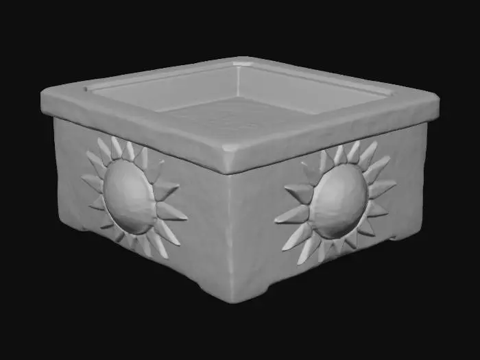 3D model for Sunburst Stone Planter