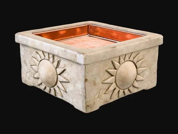 3D model for Sunburst Stone Planter