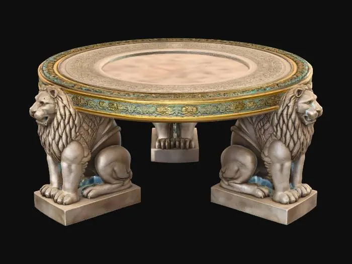 3D model for Lions Round Table with Mosaic Edge