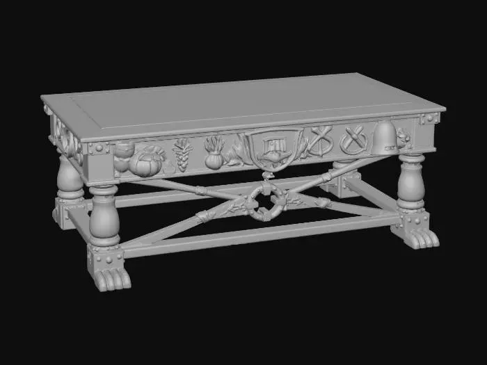 3D model for Nautical Carved Coffee Table