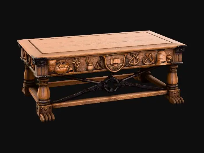 3D model for Nautical Carved Coffee Table