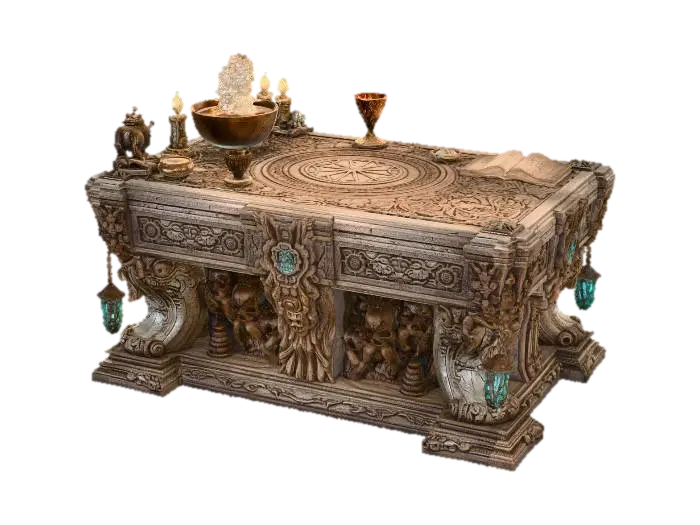 Arcane Altar of the Sun Circle yapay zekâ ile oluşturulmuş 3D model