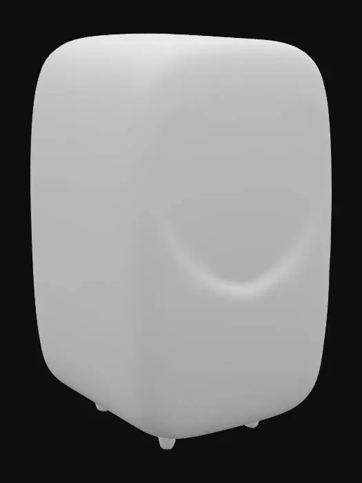 3D model for retrofuturistic and colorful 60's refrigerator in cartoon style