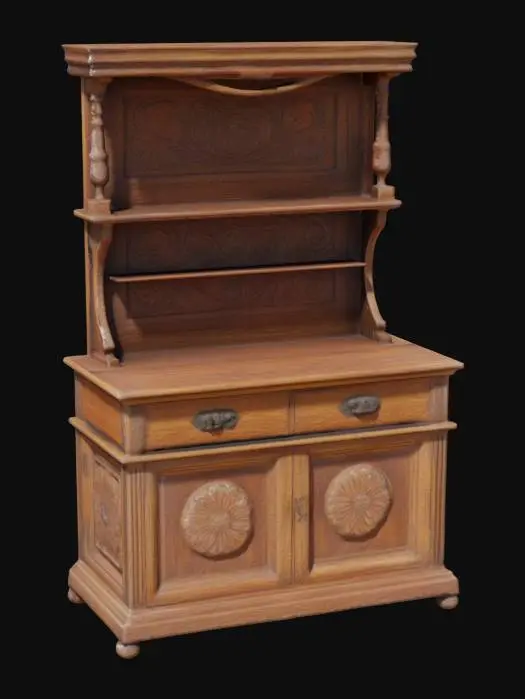 3D model for Vintage Wooden Sideboard