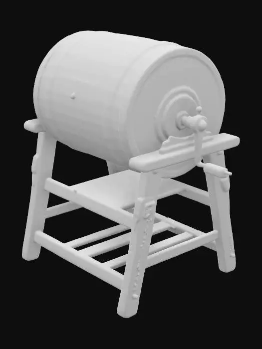3D model for Wooden Butter Churn