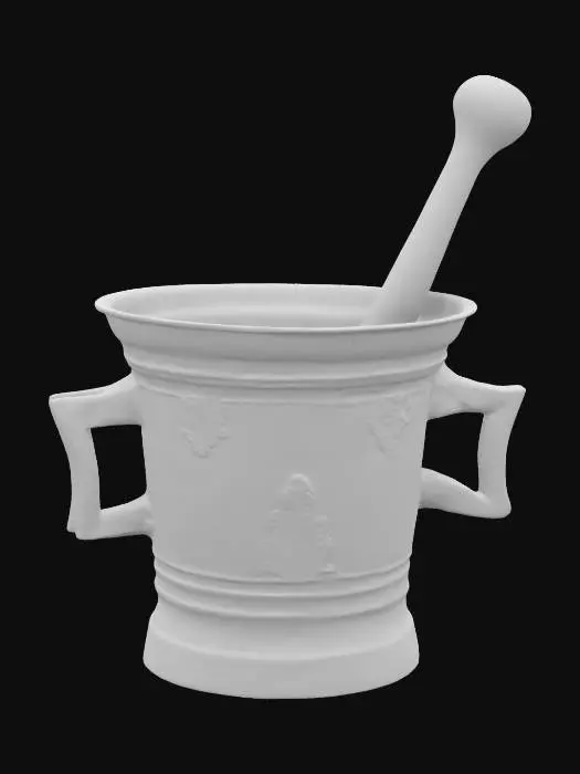 3D model for Bronze Mortar with Pestle