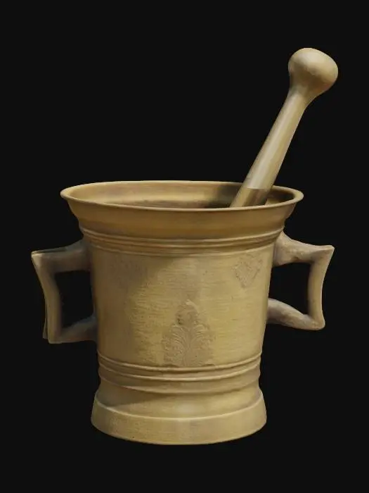 3D model for Bronze Mortar with Pestle