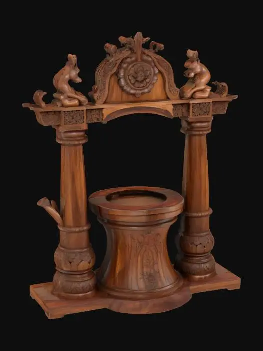 3D model for Ornate Wooden Spice Grinder