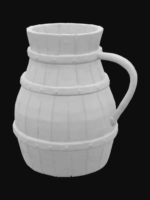 3D model for Wooden Barrel Jug