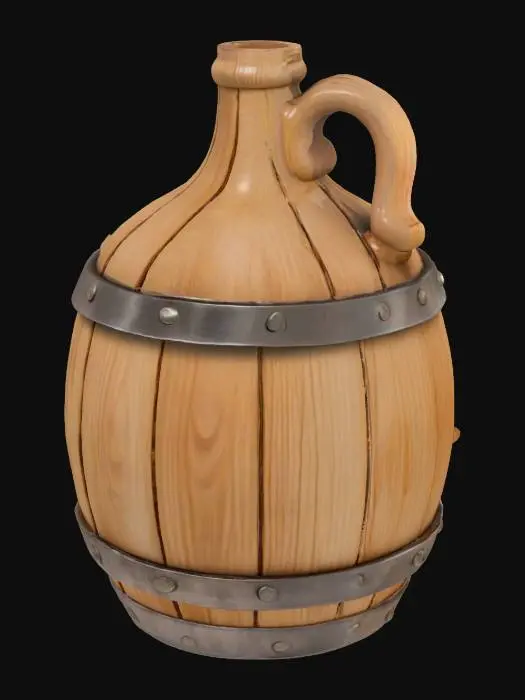 3D model for wooden barrel jug