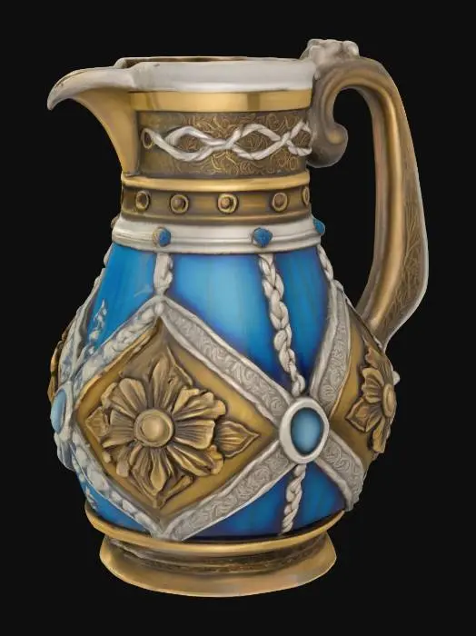 3D model for Ornate Blue Pitcher