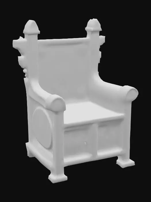 3D model for Ornate Wooden Throne