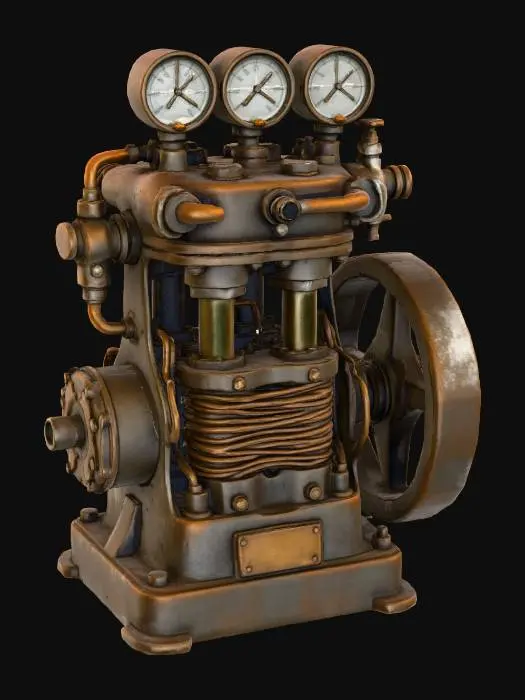 3D model for Vintage Compressor Machine