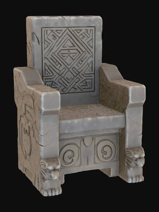 3D model for Ancient Stone Throne