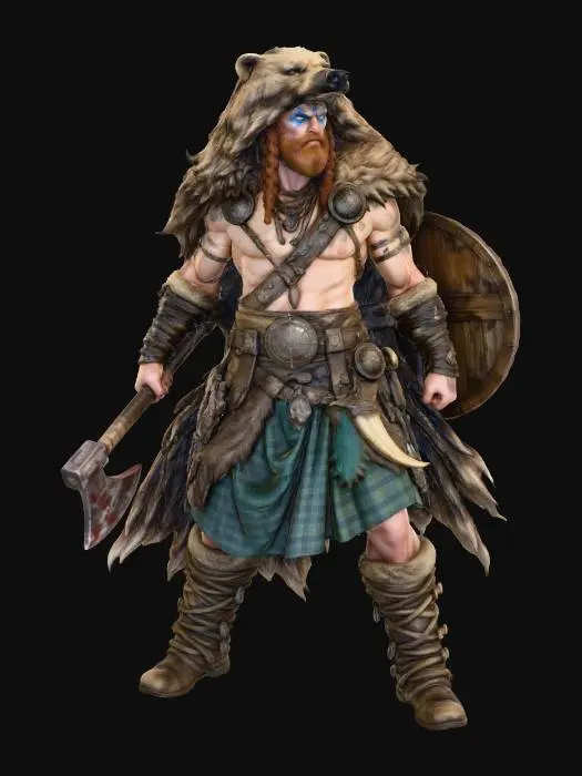 3D model for Berserker Warrior