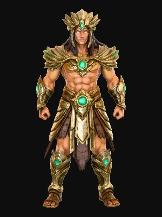 3D model for Warrior of the Emerald Realm